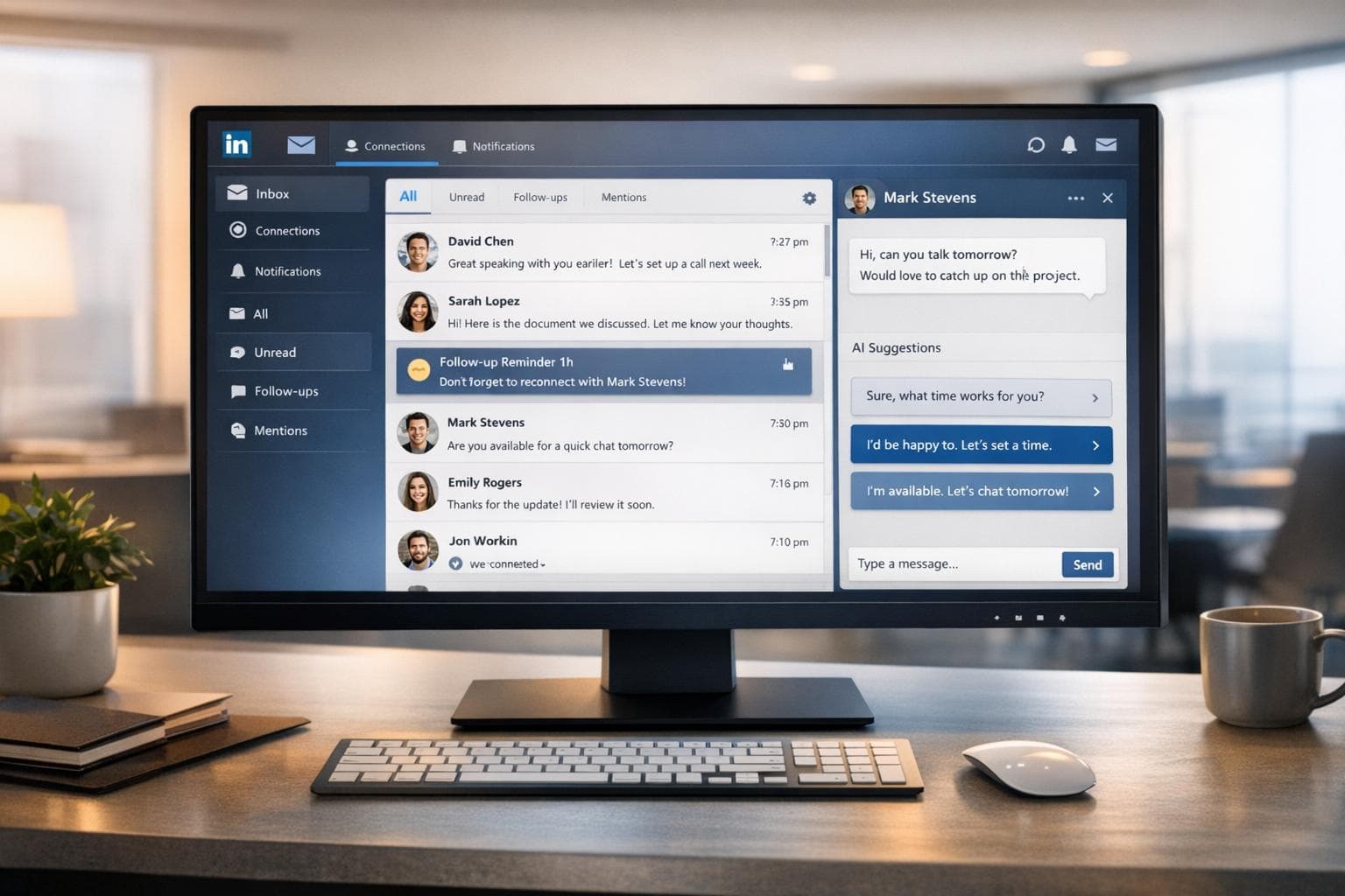 Unified Inbox for Real-Time LinkedIn Responses